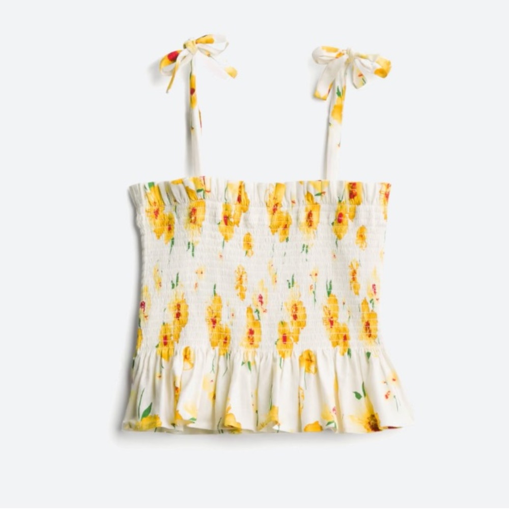 NINE BRITTON Aryell Smocked Peplum Top